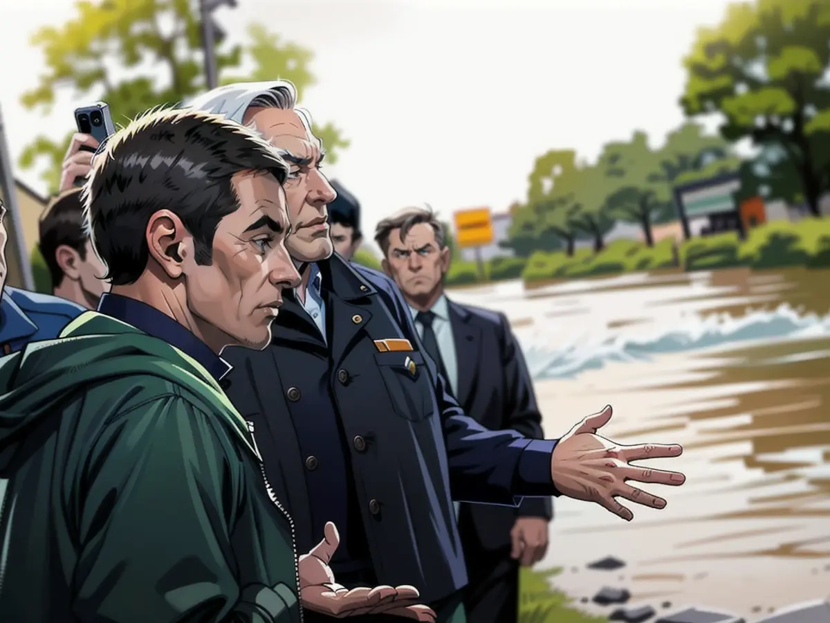 Habeck is traveling in the flood area together with Bavaria's Minister President Söder and Interior Minister Herrmann.