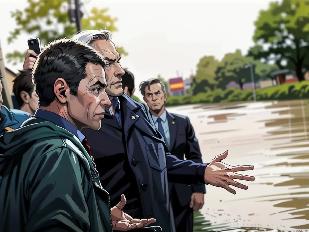 Habeck ist gemeinsam mit Bayerns Ministerpräsident Söder und Innenminister Herrmann im Hochwassergebiet unterwegs.