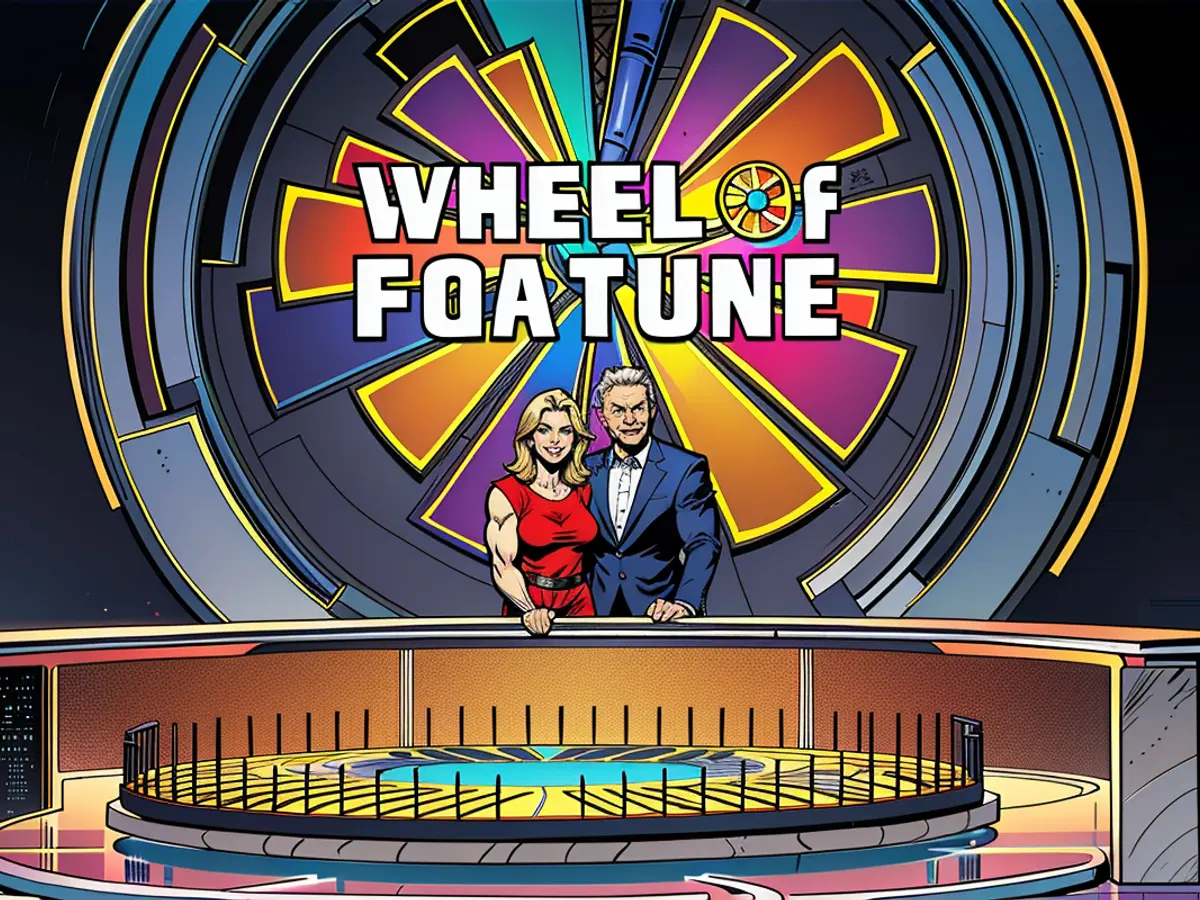 Vanna White and Pat Sajak on the 