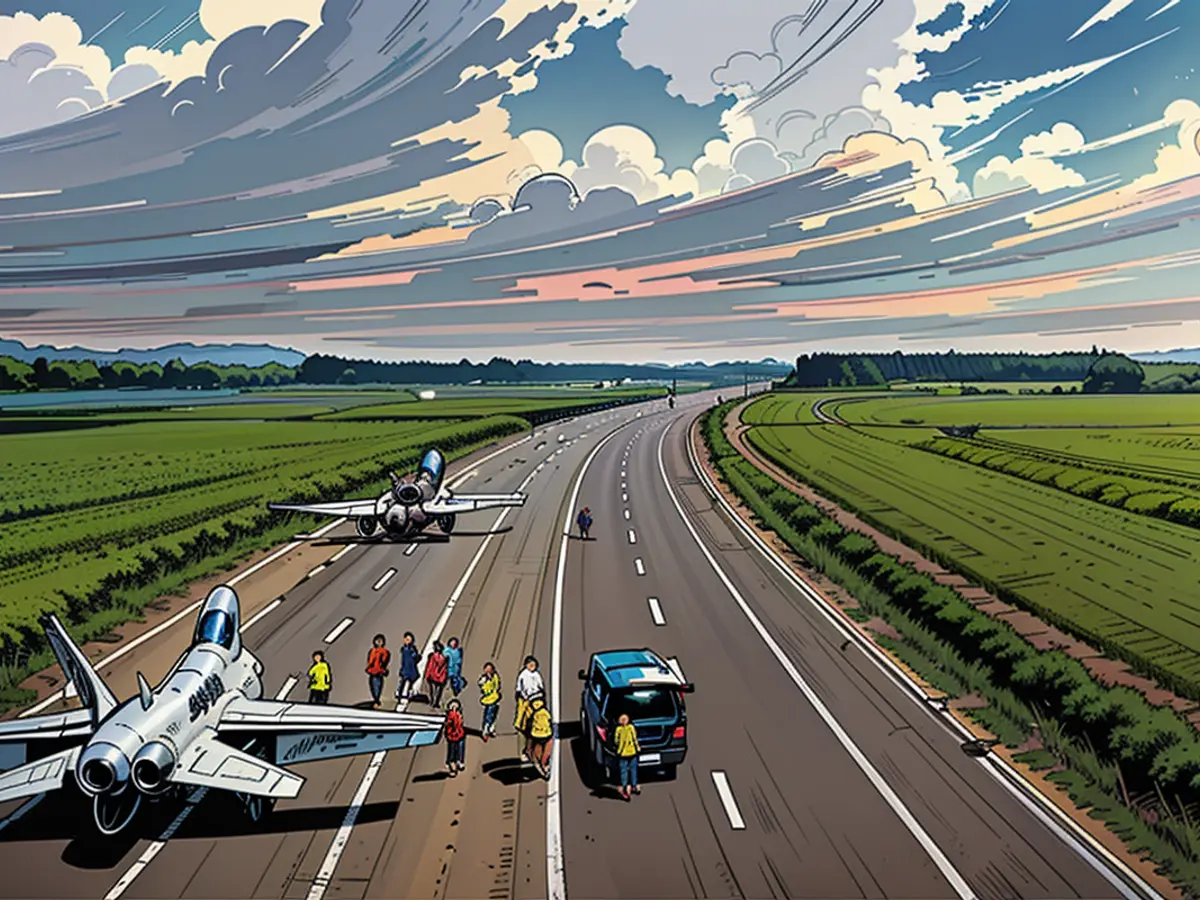 The crash barriers had been removed from the closed section of highway.