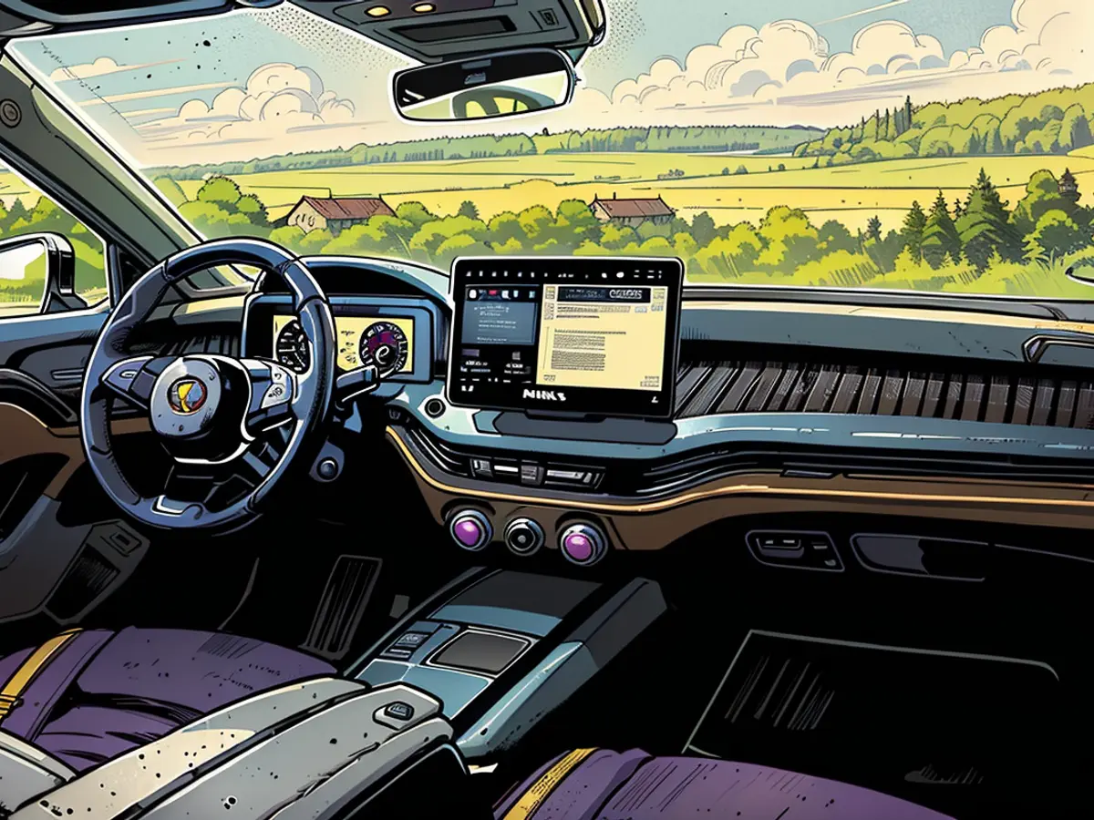 The interior is a mix of digital and analog.