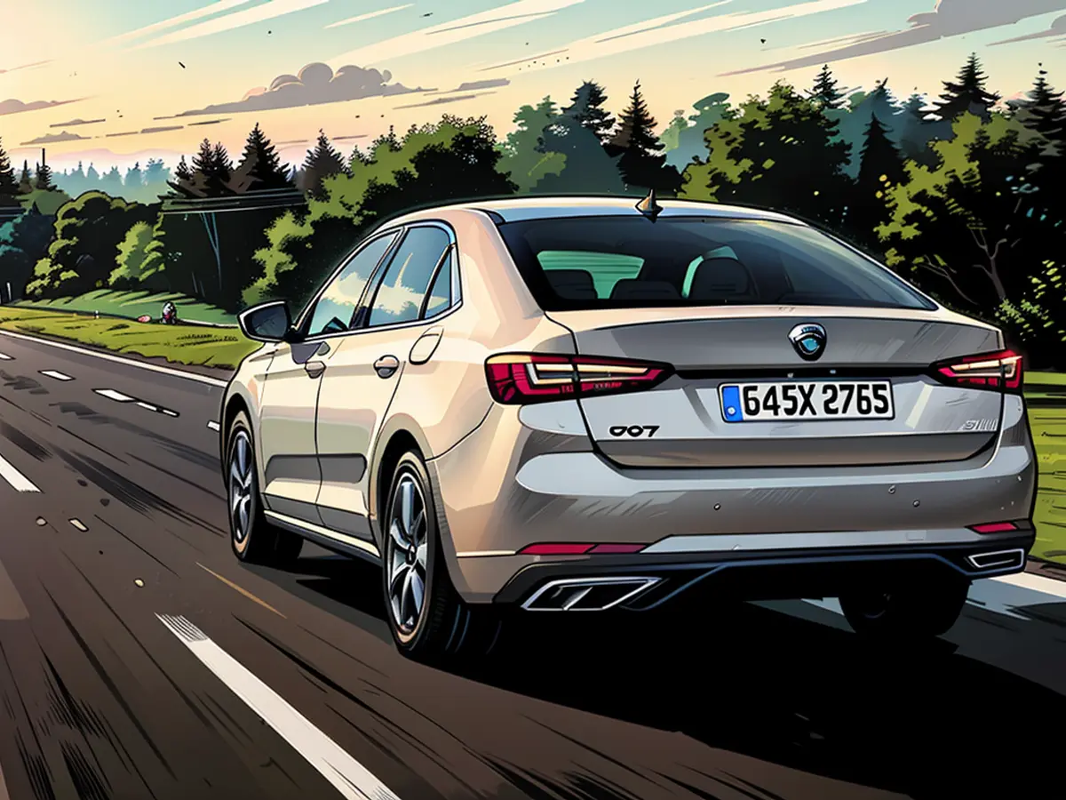 The Skoda Superb saloon comes with a top-hinged tailgate.