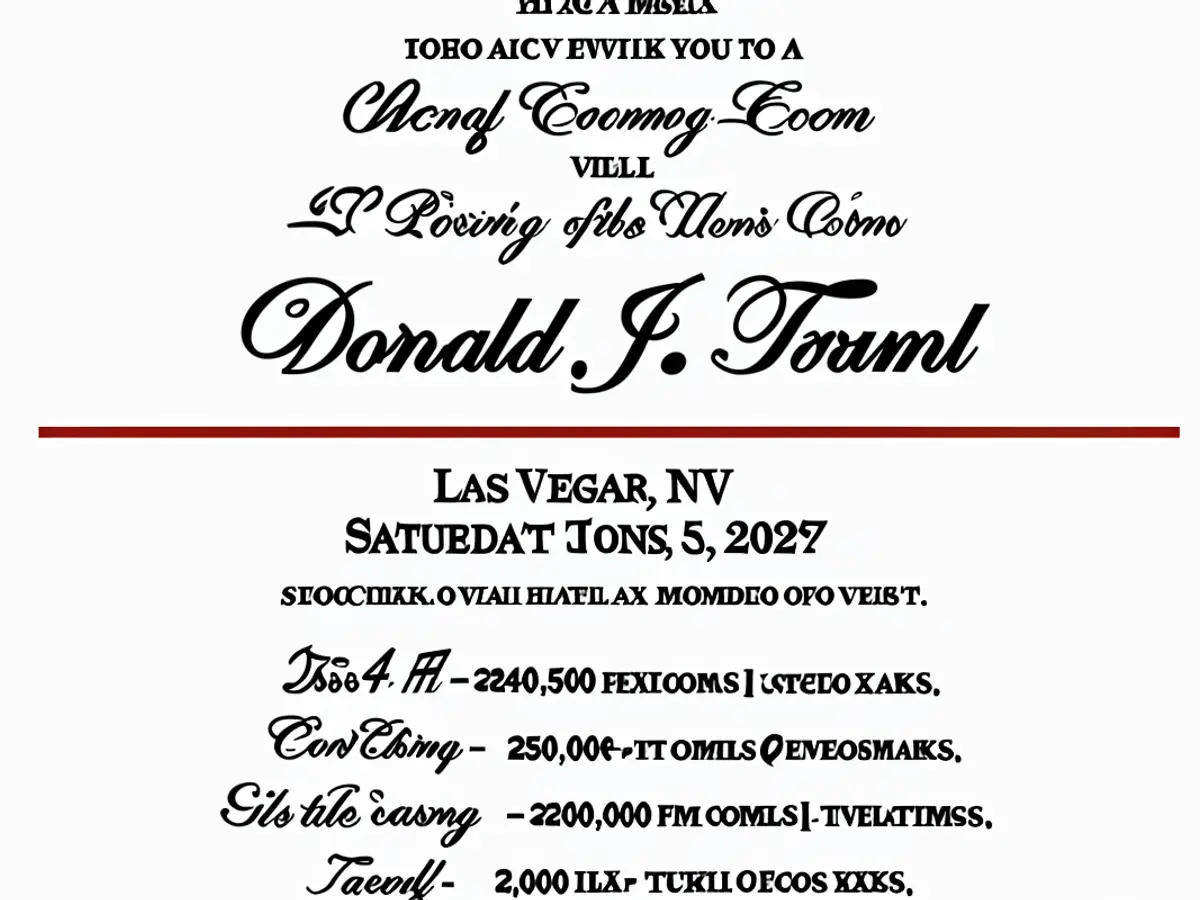 Este era o preço para participar num jantar de angariação de fundos em Las Vegas para a campanha de Trump para 2024, no sábado à noite.