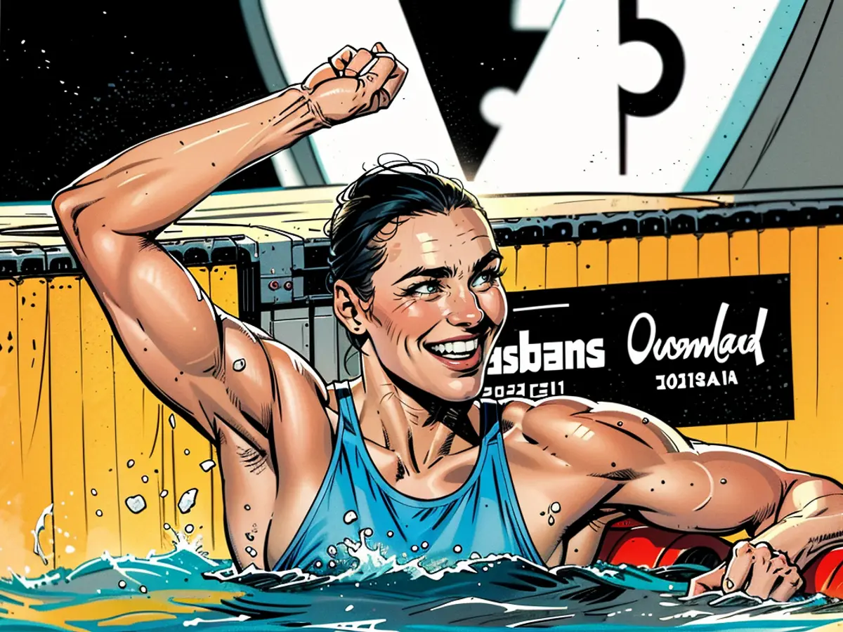 Ariarne Titmus aus Australien stellt einen neuen Weltrekord über 200