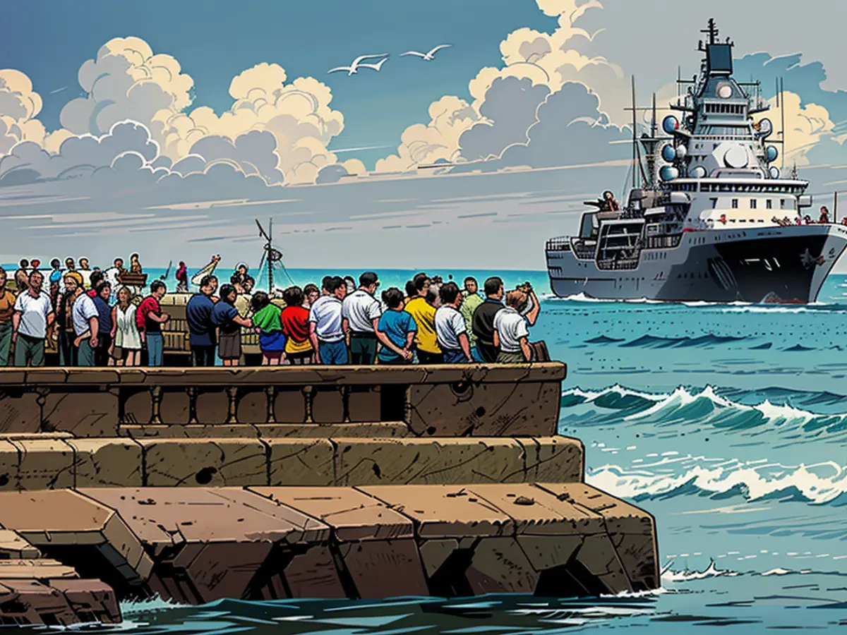 The Russian Admiral Gorshkov sails through Havana Bay.