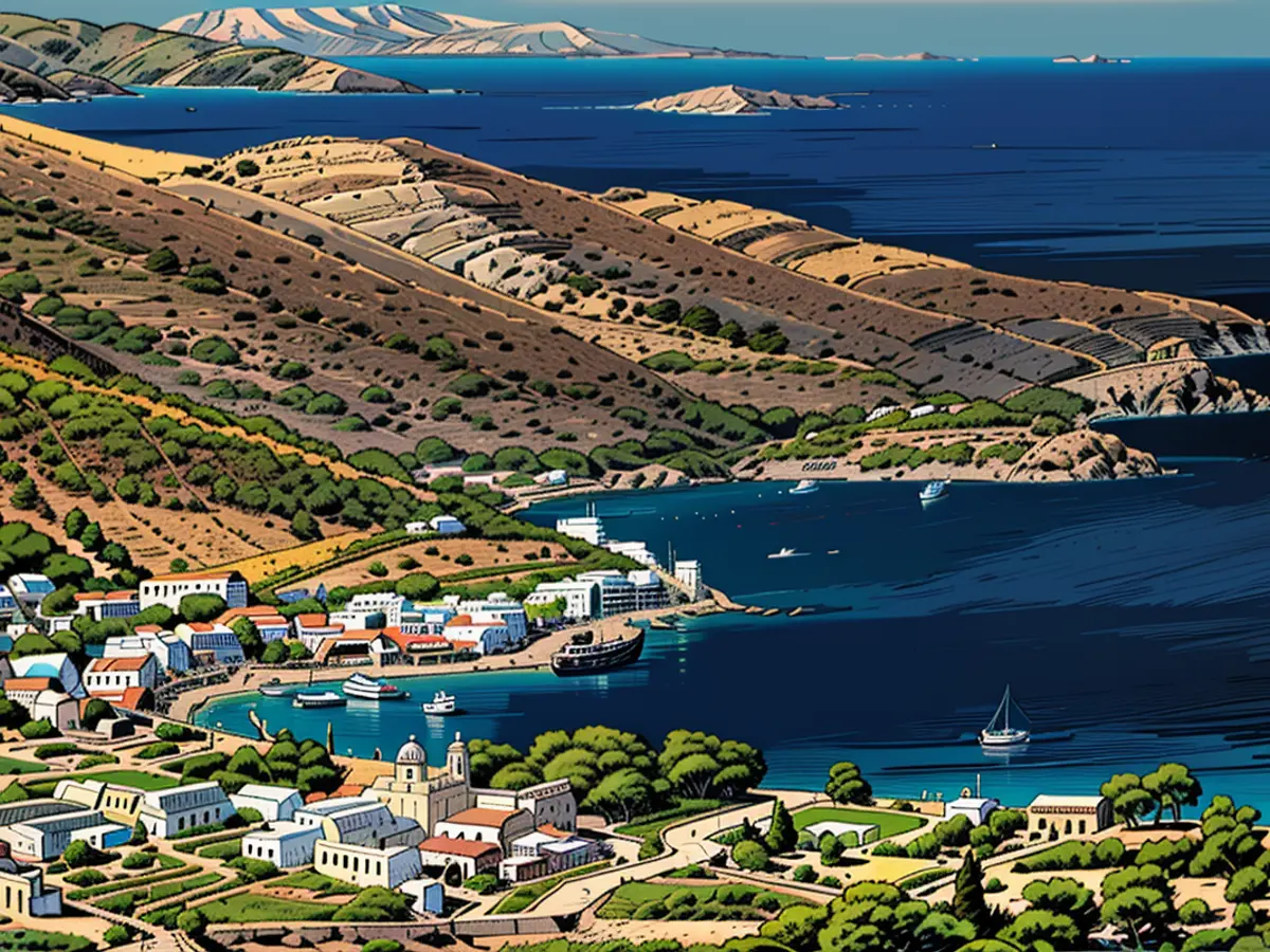 Amorgos Island in Greece, where Calibet disappeared while out walking on Tuesday