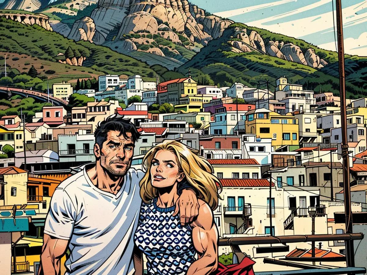 Matt und Cristina lieben es, gemeinsam zu reisen. Hier sind sie in Griechenland, einem ihrer Lieblingsziele.