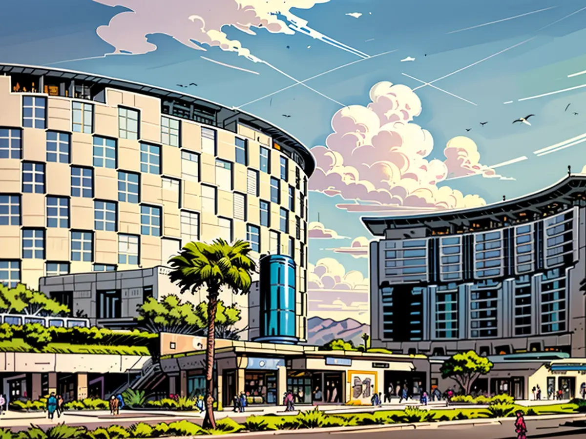 Uma projeção sem data do não realizado casino resort Alon Las Vegas.