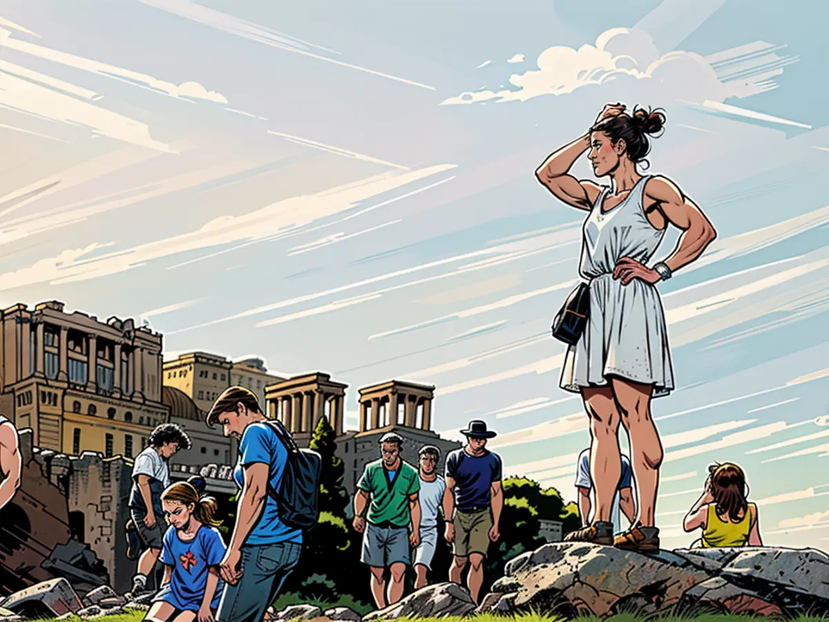 Die Akropolis in Athen, Griechenland, wurde wegen einer Hitzewelle, die die Temperaturen in der Hauptstadt auf 39 Grad Celsius ansteigen ließ, fünf Stunden lang für die Öffentlichkeit geschlossen.