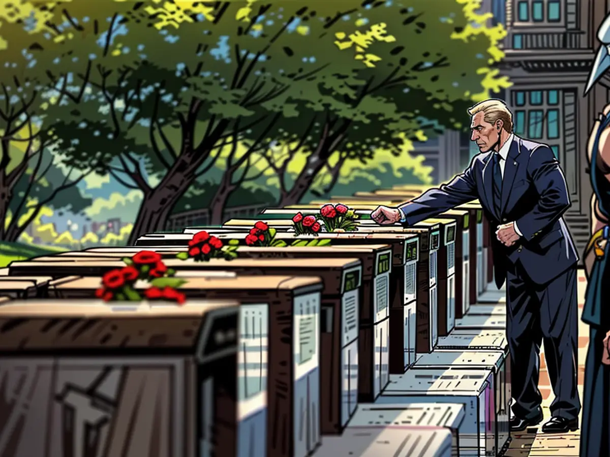 El Presidente ruso Vladimir Putin deposita flores en el Monumento a las Ciudades de los Héroes en Moscú.