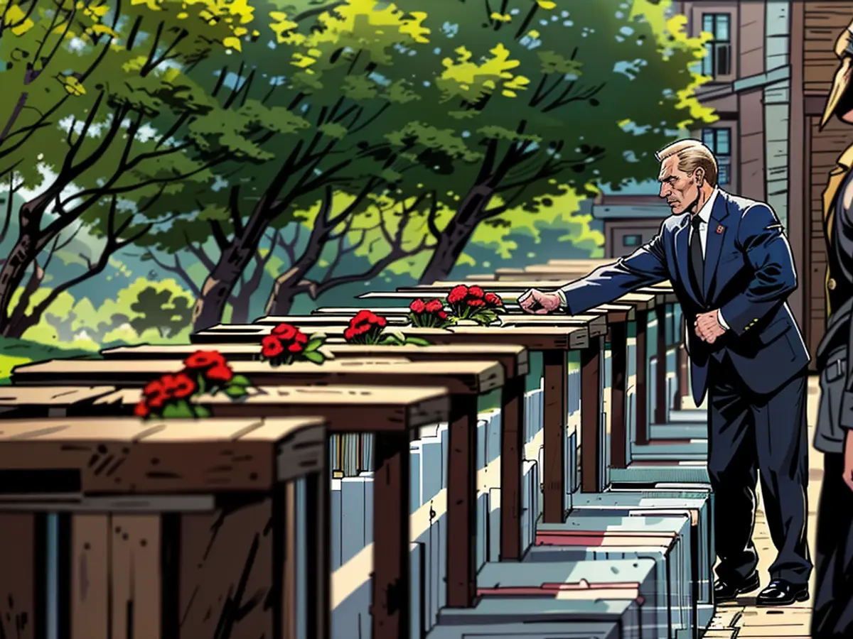 El Presidente ruso Vladimir Putin deposita flores en el Monumento a las Ciudades de los Héroes en Moscú.