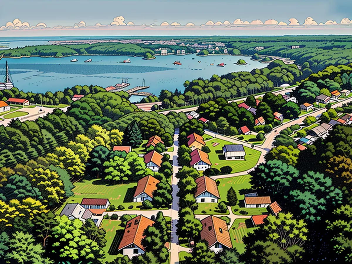 Hällekis, au bord du lac Vänern, est un village d'à peine 800 habitants situé à proximité de la ville principale.