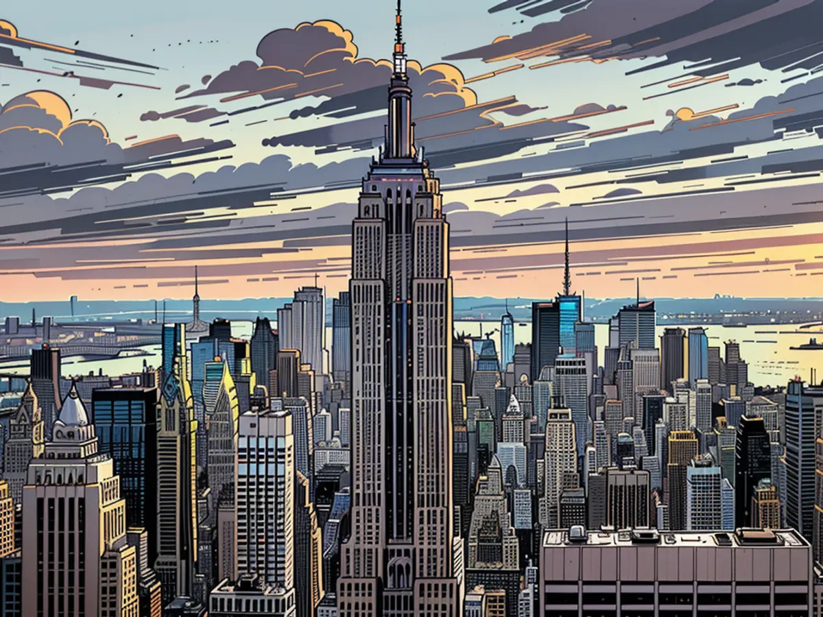 L'Empire State Building domine l'horizon de la ville de New York. Les législateurs de l'État de New...