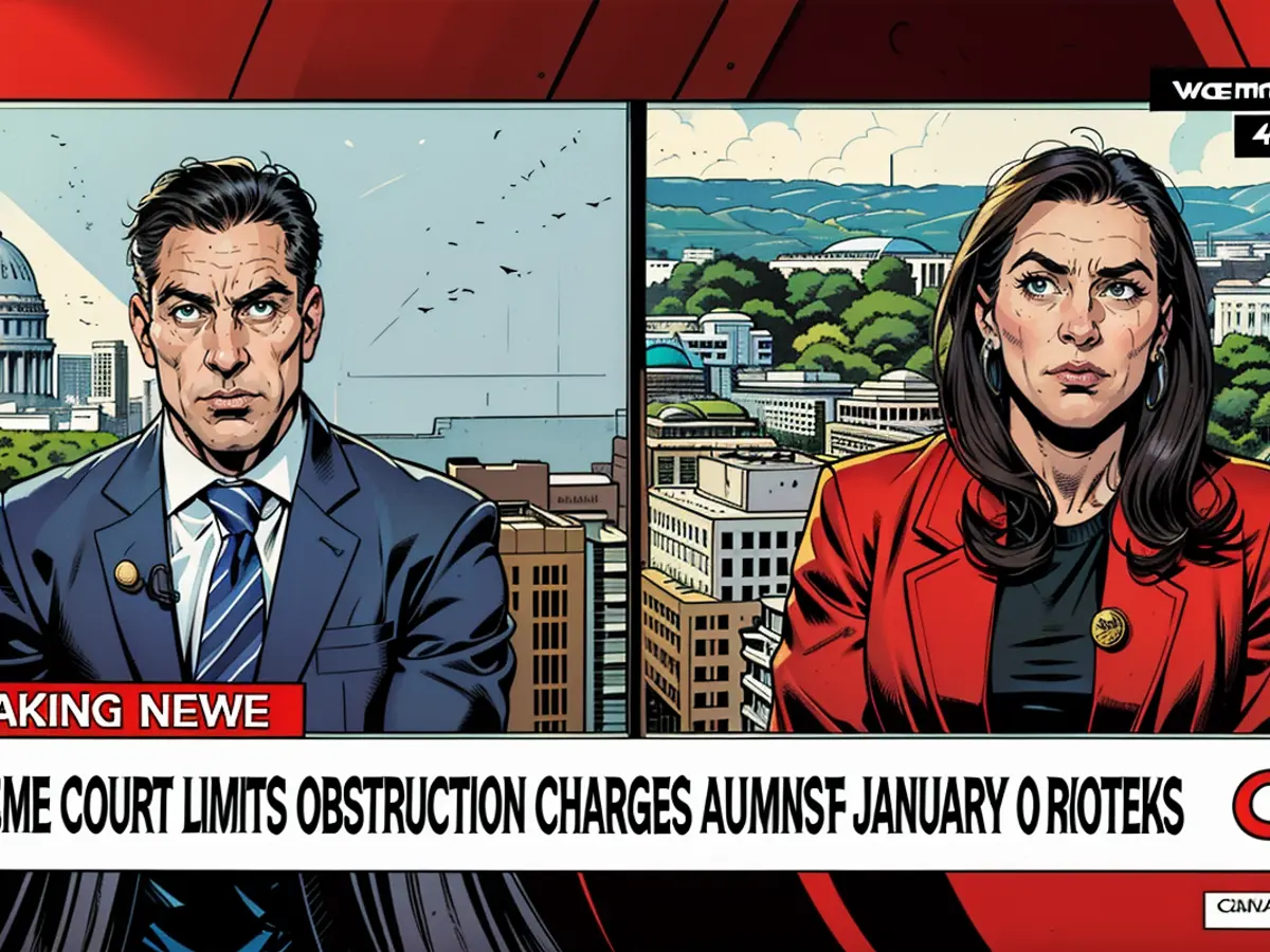 Jessica Schneider, de CNN, analiza la nueva decisión del Tribunal Supremo de Estados Unidos de limitar los cargos por obstrucción contra los alborotadores del 6 de enero.