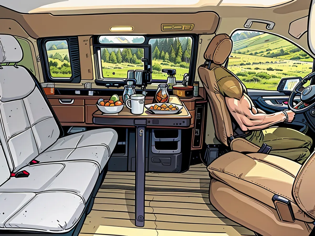 Apenas hay diferencia entre el Mercedes Clase V Marco Polo y el VW California en términos de idoneidad para acampar.