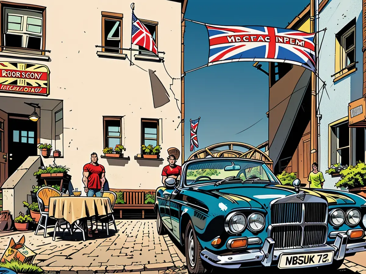 Blackburn dice que ha gastado más de 500.000 dólares en recuerdos del Reino Unido para el Little Britain Inn.