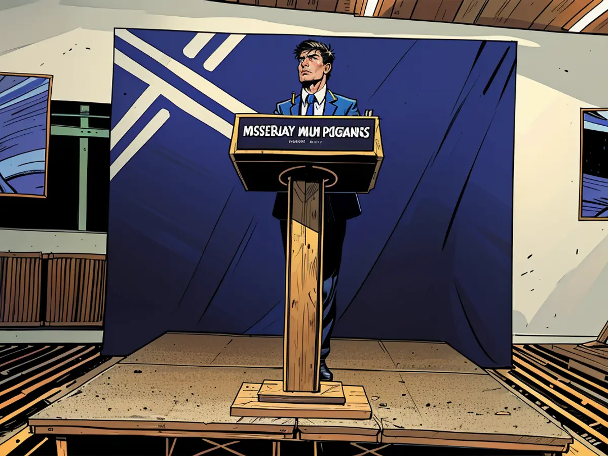 Le Premier ministre britannique Rishi Sunak lors du lancement du manifeste de la campagne électorale écossaise, le 24 juin 2024 à Édimbourg, en Écosse.