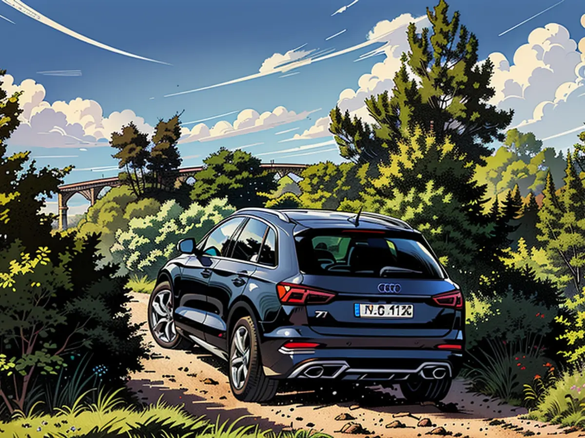 The Audi Q6 is perfectly capable of tackling easy stretches of gravel.