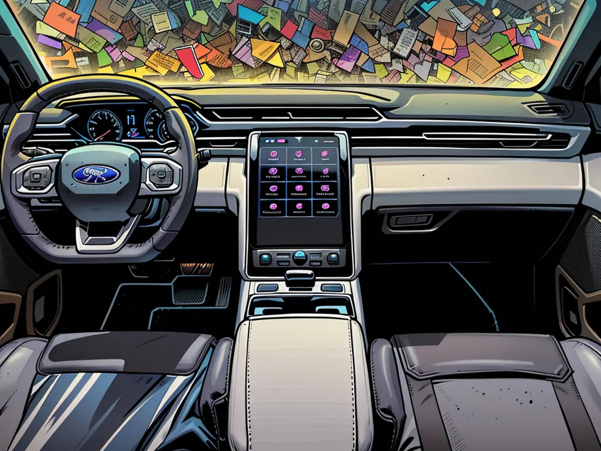 Il touchscreen centrale del Ford Explorer ha una dimensione di 15 pollici.