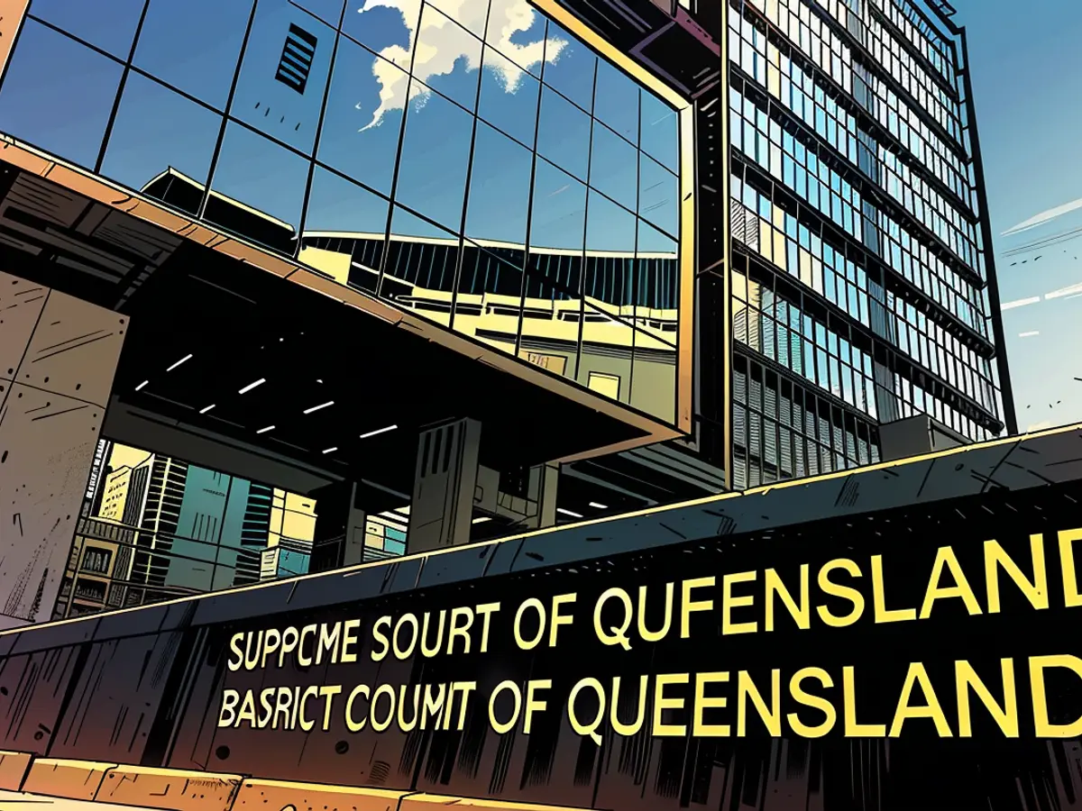 Le panneau à l'extérieur de la Cour suprême du Queensland. Une femme qui a tenté d'importer des...