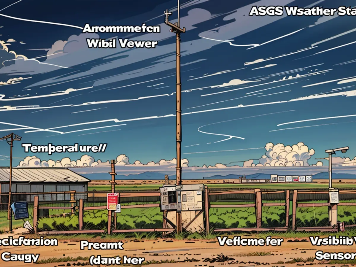 This weather station, known as an Automatic Surface Observing System (ASOS), is identical to the one operating at Harry Reid Airport.