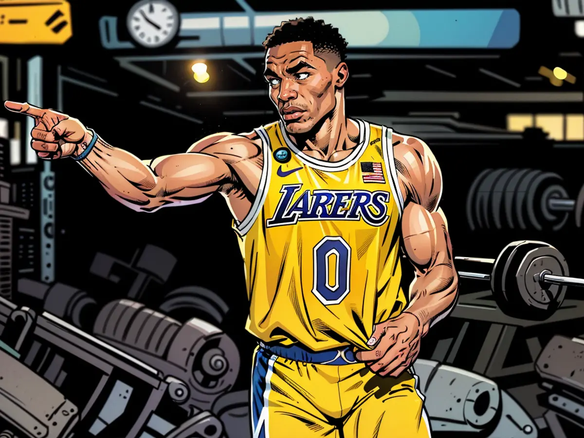 Le meneur de jeu Russell Westbrook, que l'on voit ici jouer pour les Los Angeles Lakers, rejoindra...