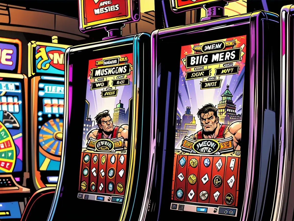 terminaux de loterie vidéo sur la piste de jeu du casino Empire City à Yonkers. Le casino...
