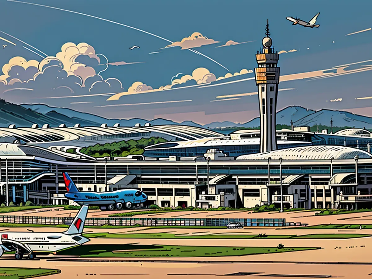 L'aéroport international d'Incheon montre un avion de Korean Air sur la piste. Les gouvernements...