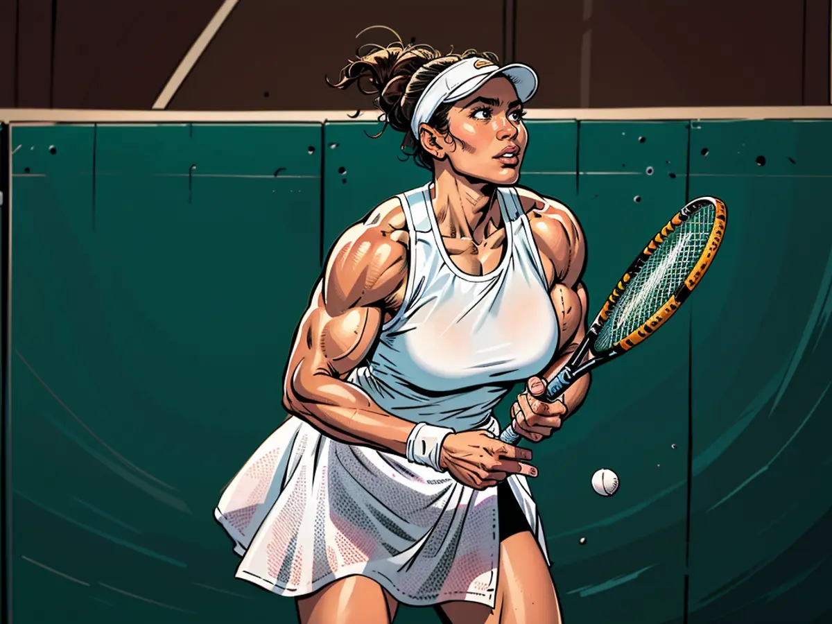 Naomi Osaka ha portato una versione ondulata della gonna da tennis a Wimbledon 2024, rispettando la regola di tutti i bianchi dei tornei, con un'eccezione per i shorts di colore scuro, concessione nuova per le donne.