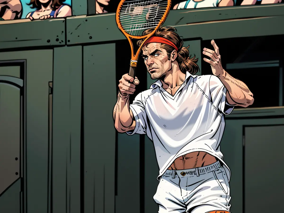 Andre Agassi boykottete Wimbledon von 1988 bis 1990 aufgrund seiner restriktiven weißen Regel, aber zeigte sich 1991 in orangefarbenen Tönen.