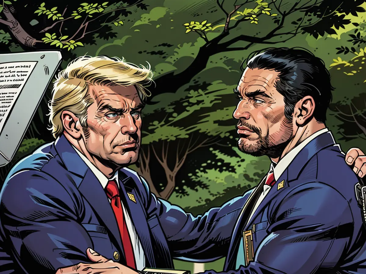 Beference berührt: Trump und Byron Donalds an einer Wahlkampfeveranstaltung in New York.
