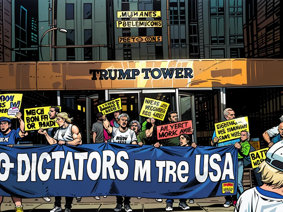 Alguna manifestación se realizó frente a Trump Tower en Nueva York.