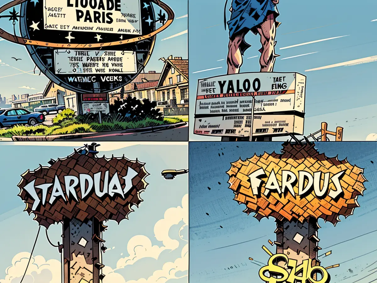 In this collage of every iteration of the Stardust marquee during the run of the ‘Lido de Paris,’ only the final version – installed in 1977 and remaining until 1991 – gave the show its own separate neon sign. But the colors don’t match the Neon Museum’s sign, nor do the words “DE PARIS” appear. (Images, clockwise: Summa Corp, vintagelasvegas.com, Pinterest, tahitivillage.com)