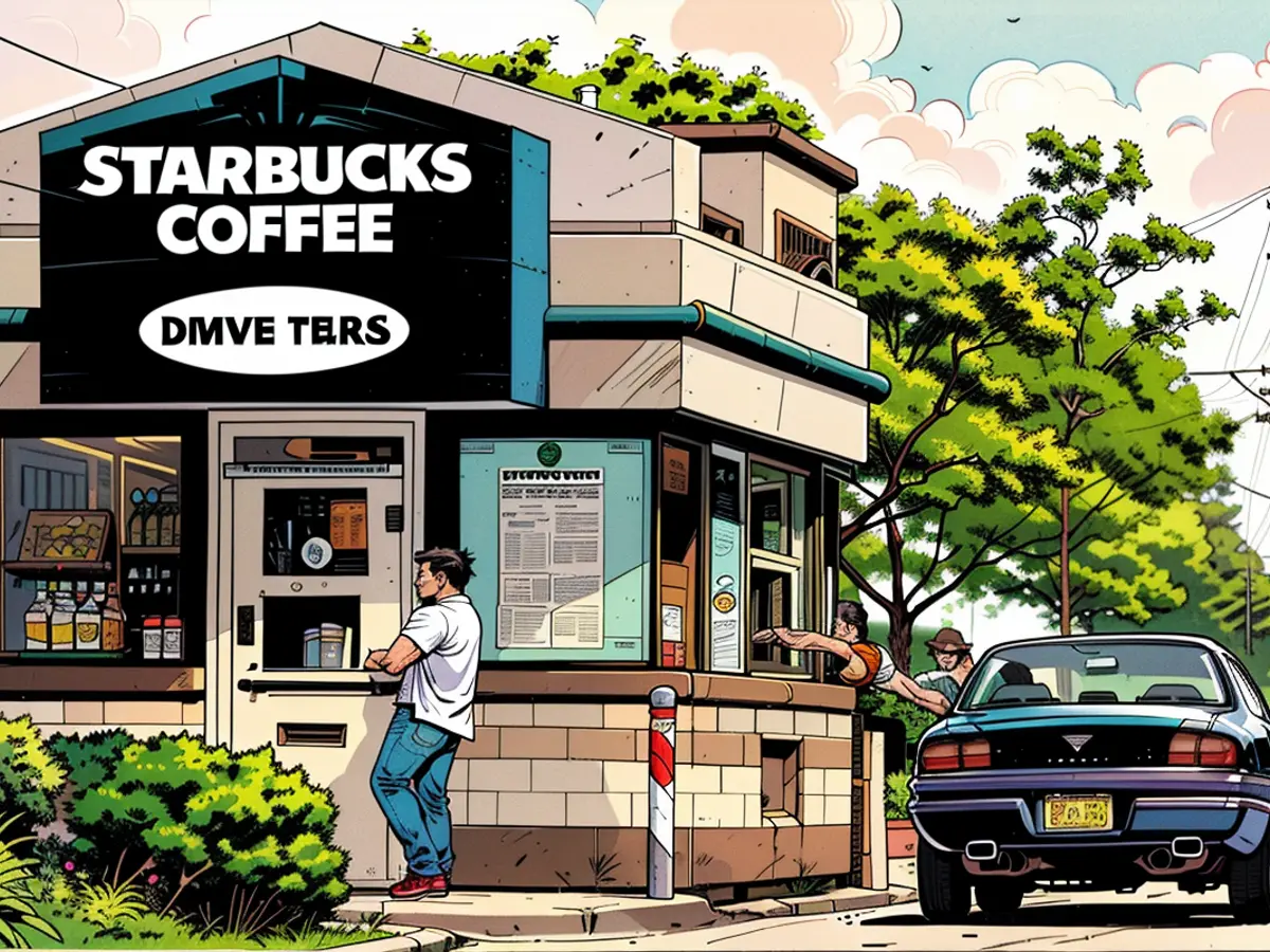 Starbucks erbaute sein erstes Drive-thru 1994.}