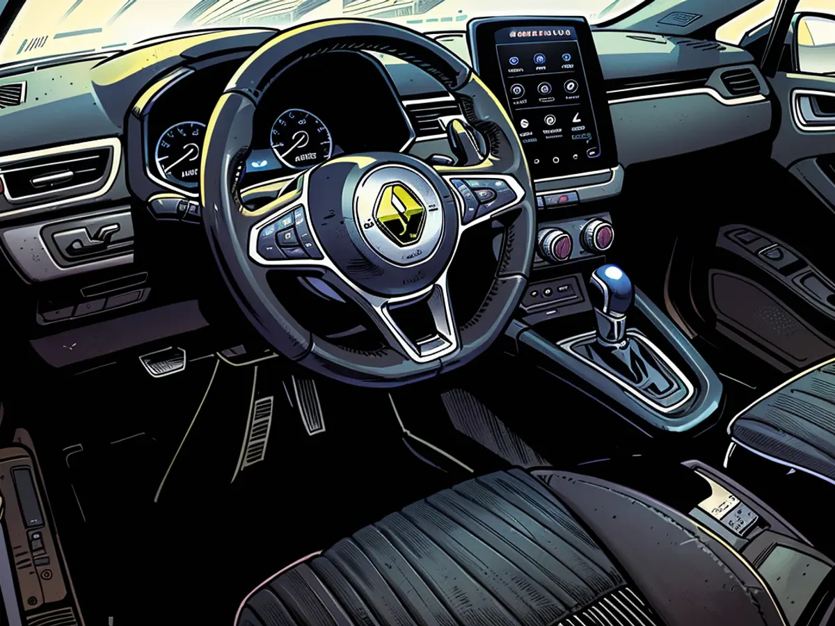 El cockpit de Mitsubishi es en gran parte tomado por Renault.