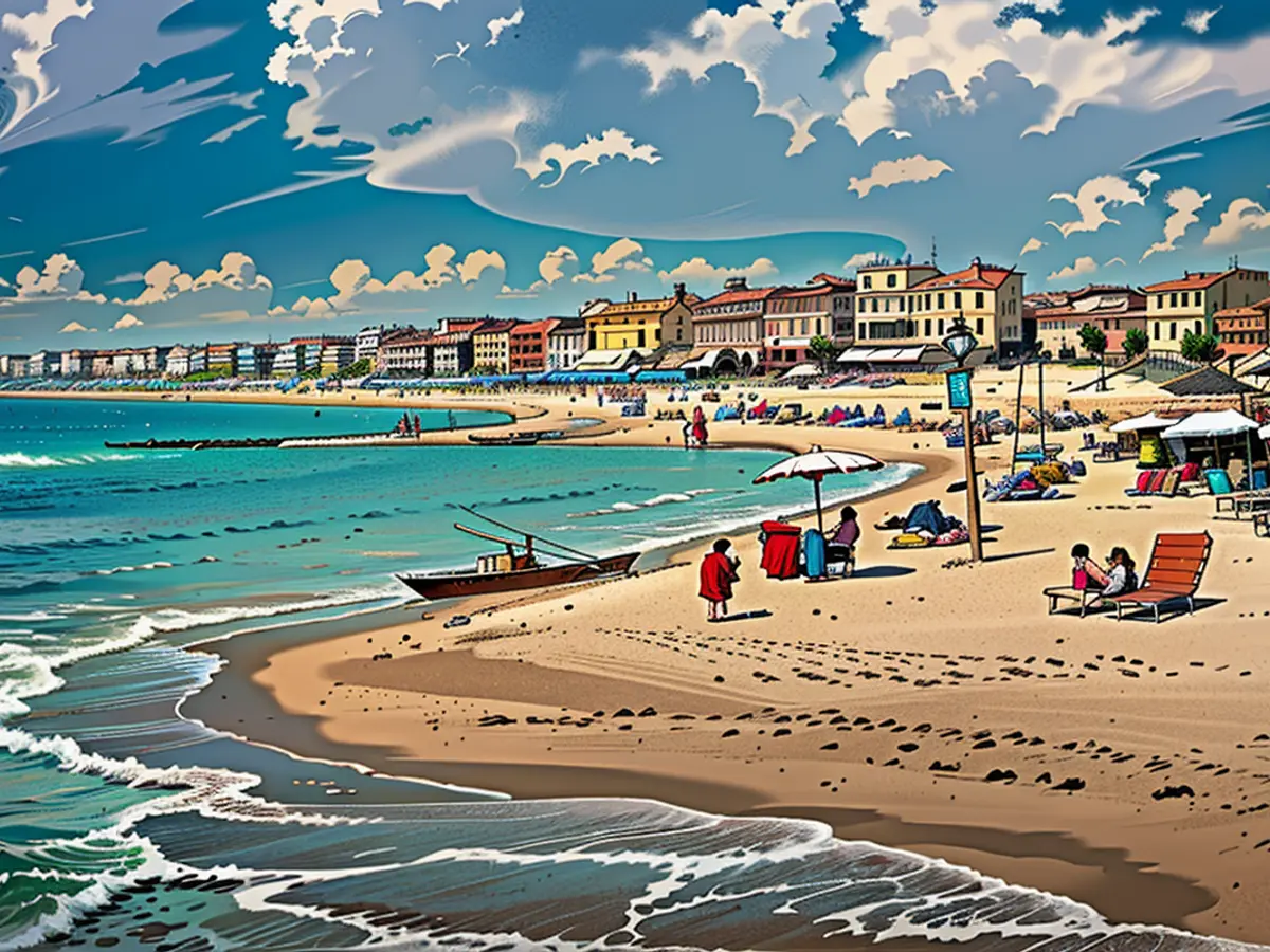 Ostia es un populares descansos de playa a corta distancia de Roma.