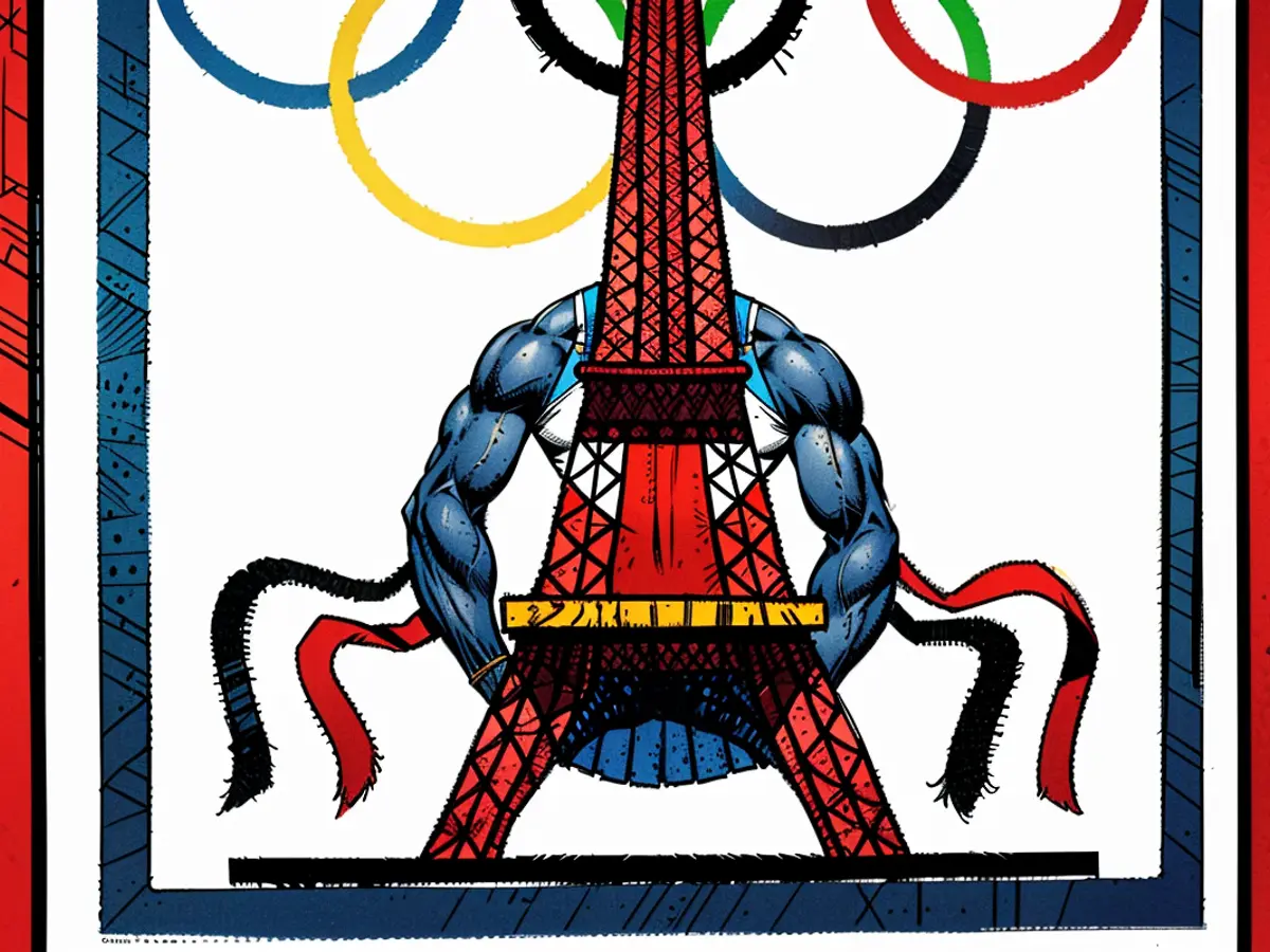 Par programa, il y avait un affiche des Jeux Olympiques.