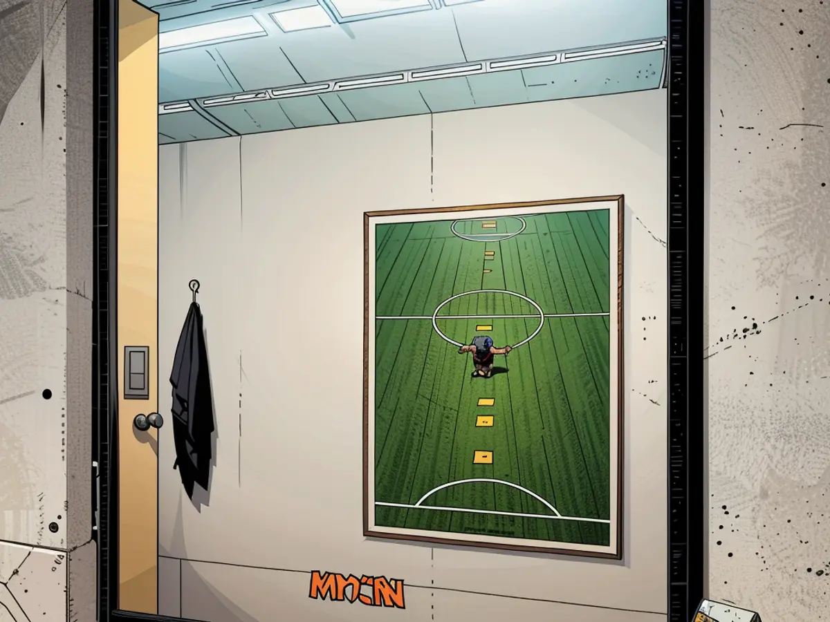  Las piezas van desde el monumental, como la gran fotografía de Andreas Gursky de un partido de fútbol entre Francia y los Países Bajos, hasta el caprichoso, como el tablado de aluminio de Mark Newson, ambas representadas arriba.