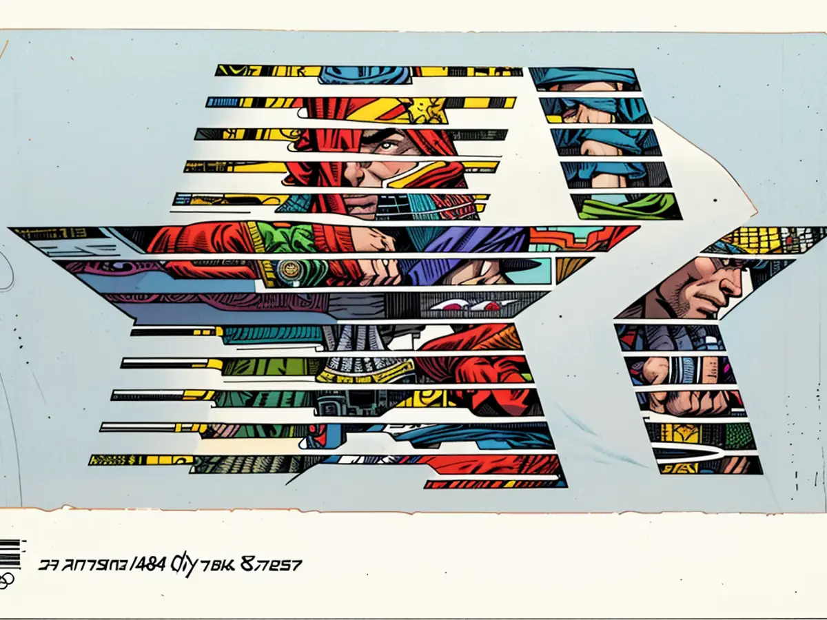 Affiche de Robert Rauschenberg pour les Jeux olympiques d'été de 1984 à Los Angeles, mettant en valeur 