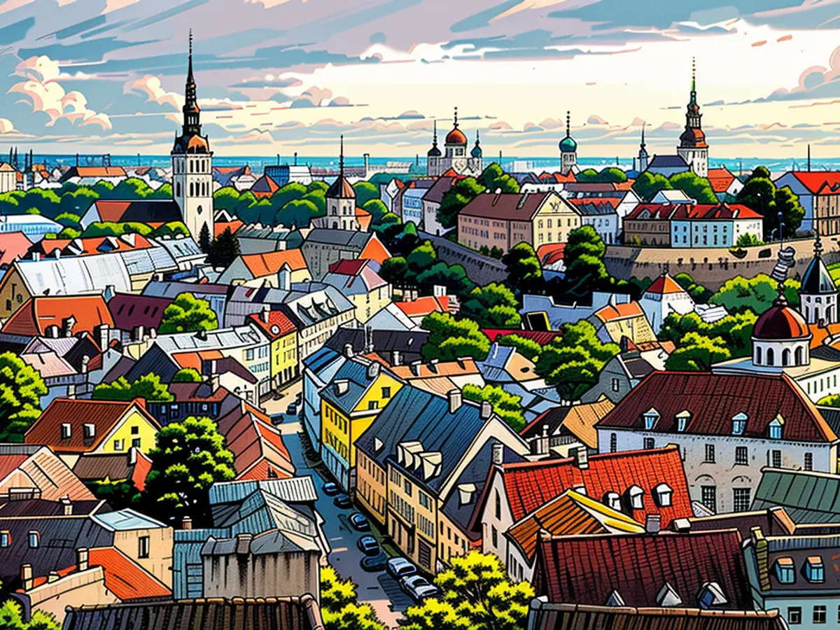 L'Estonia è al 9º posto nelle classifiche di passaporti per l'anno 2024 fino ad ora. A fianco vi è rappresentata Tallinn, la capitale.