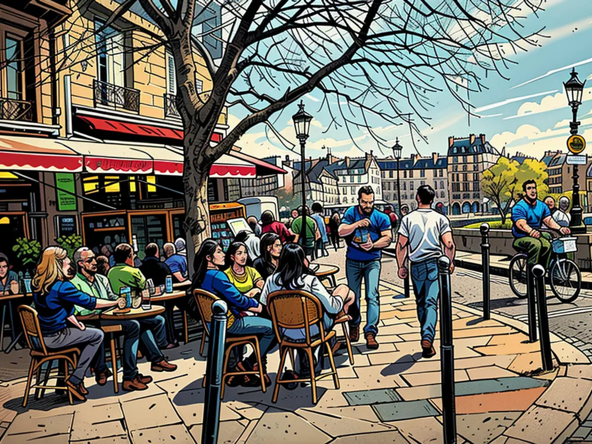 Customers enjoying Paris 