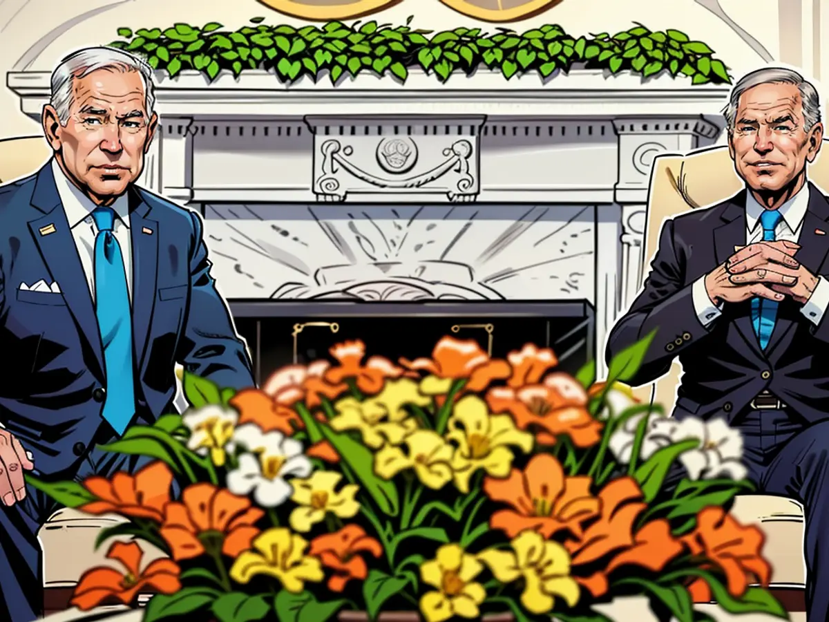 US-Präsident Joe Biden traf sich im Oval Office des Weißen Hauses mit israelischen Premierminister Benjamin Netanyahu.