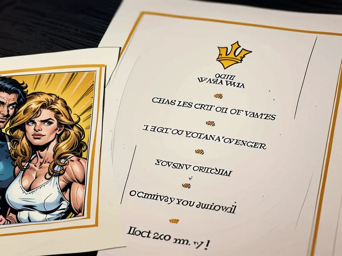 Diana and Charles' wedding invitation is among the auctioned letters and cards.