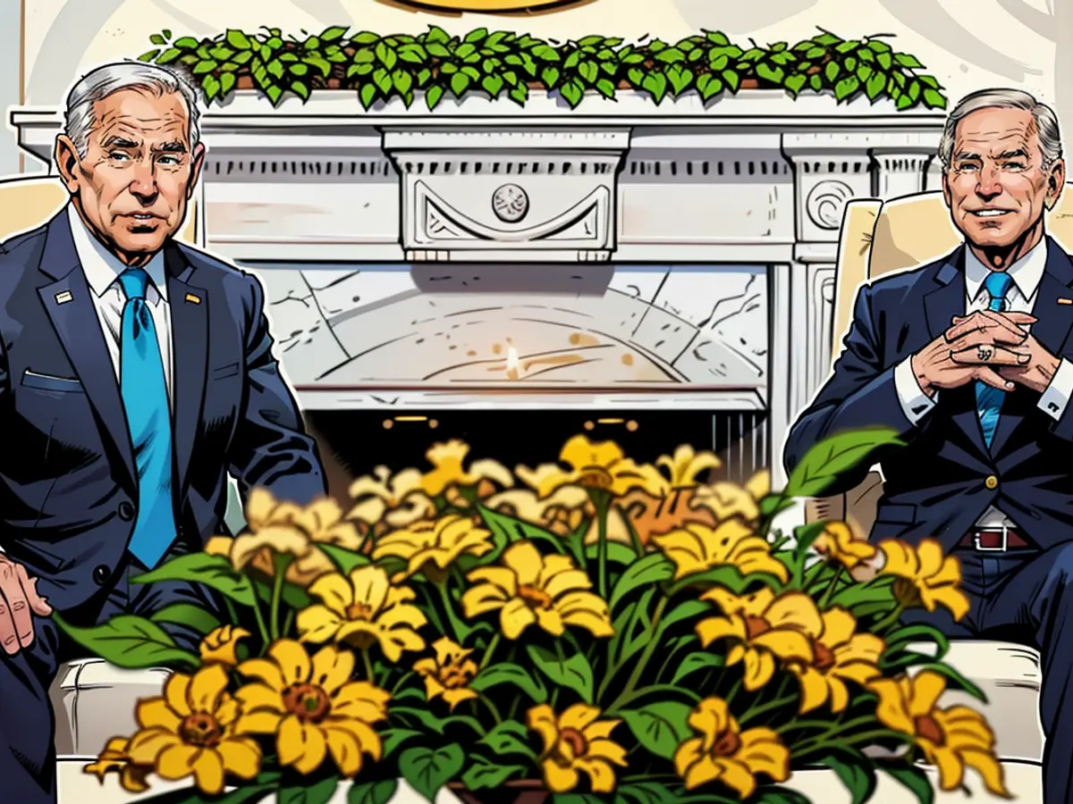 Il presidente statunitense Joe Biden si è incontrato con il primo ministro israeliano Benjamin Netanyahu nell'Ufficio Oval del Bianco House.