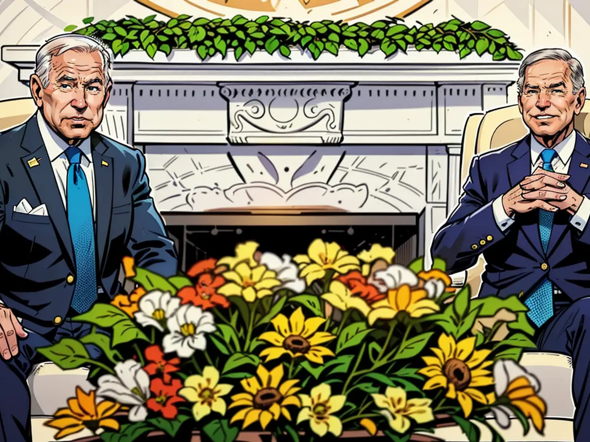 Il presidente statunitense Joe Biden si è incontrato con il primo ministro israeliane Benjamin Netanyahu nell'ufficio Oval del White House.