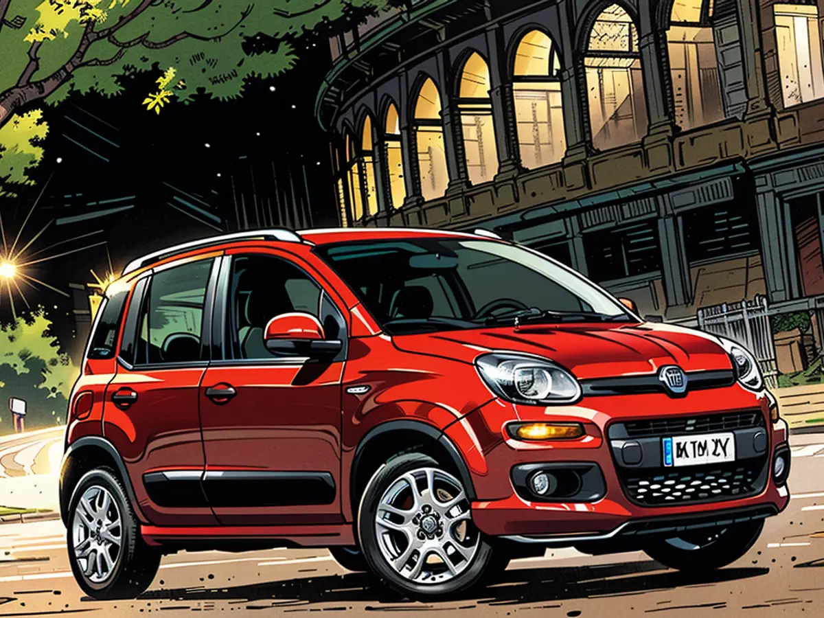 Malgrado la lunghezza corpo di 3,35 metri, il Fiat Panda offre sempre quattro porte per l'accesso.