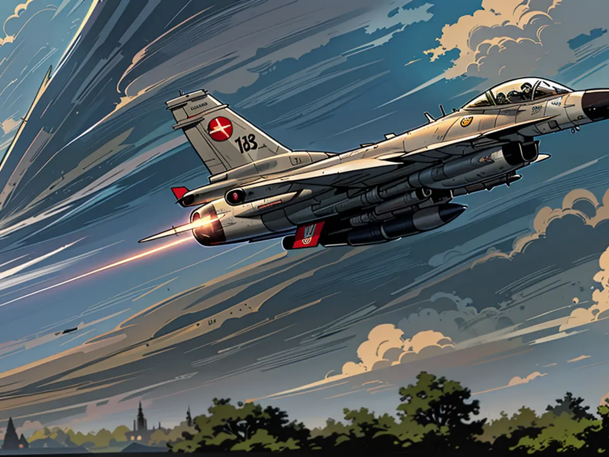 A F-16 jet fighter of the Danish Air Force (Archive-)