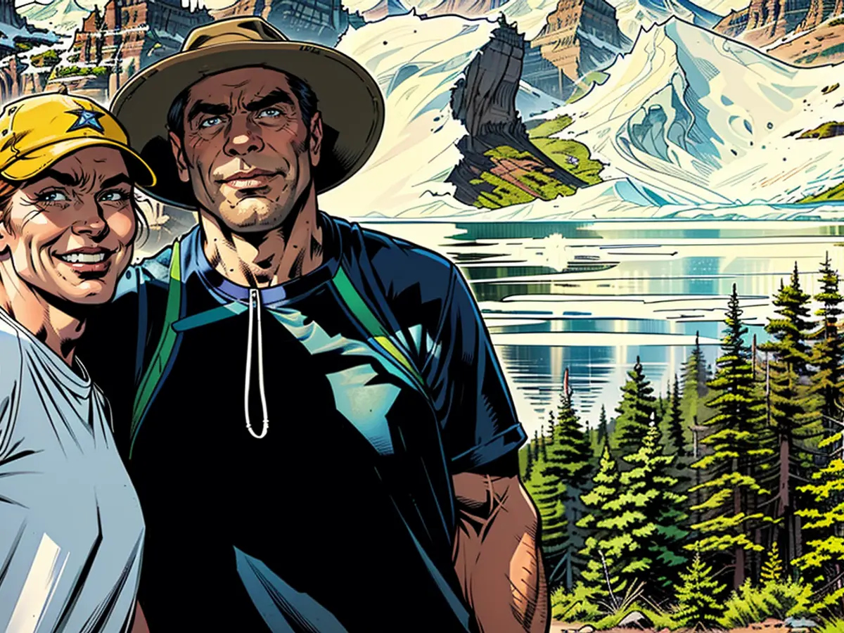 Dorothy y Don Hooper en Parque Nacional de Glaciers.