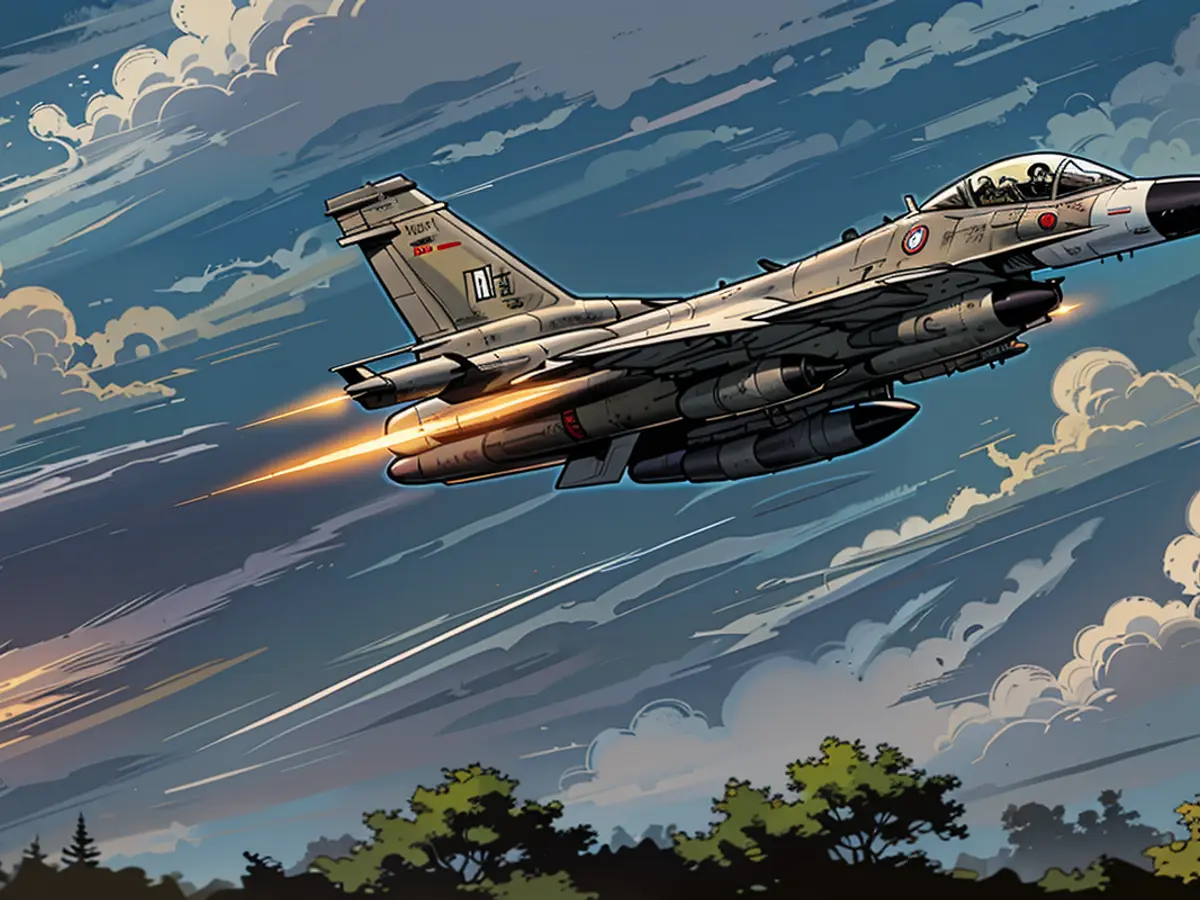 Aerei da combattimento F-16 della Forza Aerea Danese (Archivio-)