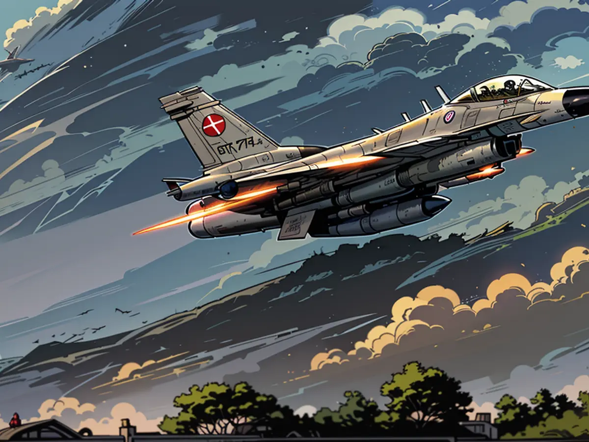 Un cazabomba F-16 de la Fuerza Aérea Danesa (Archivo-)